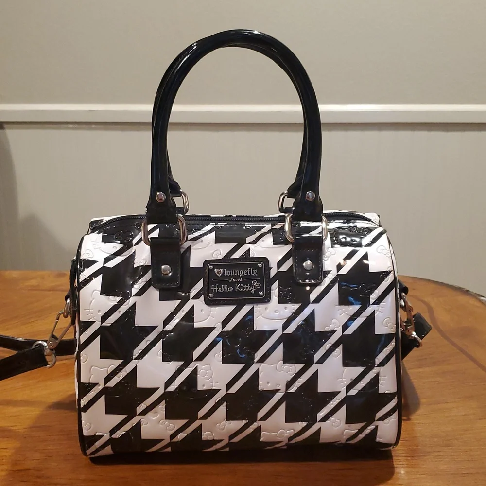 Loungefly Hello Kitty Houndstooth Satchel